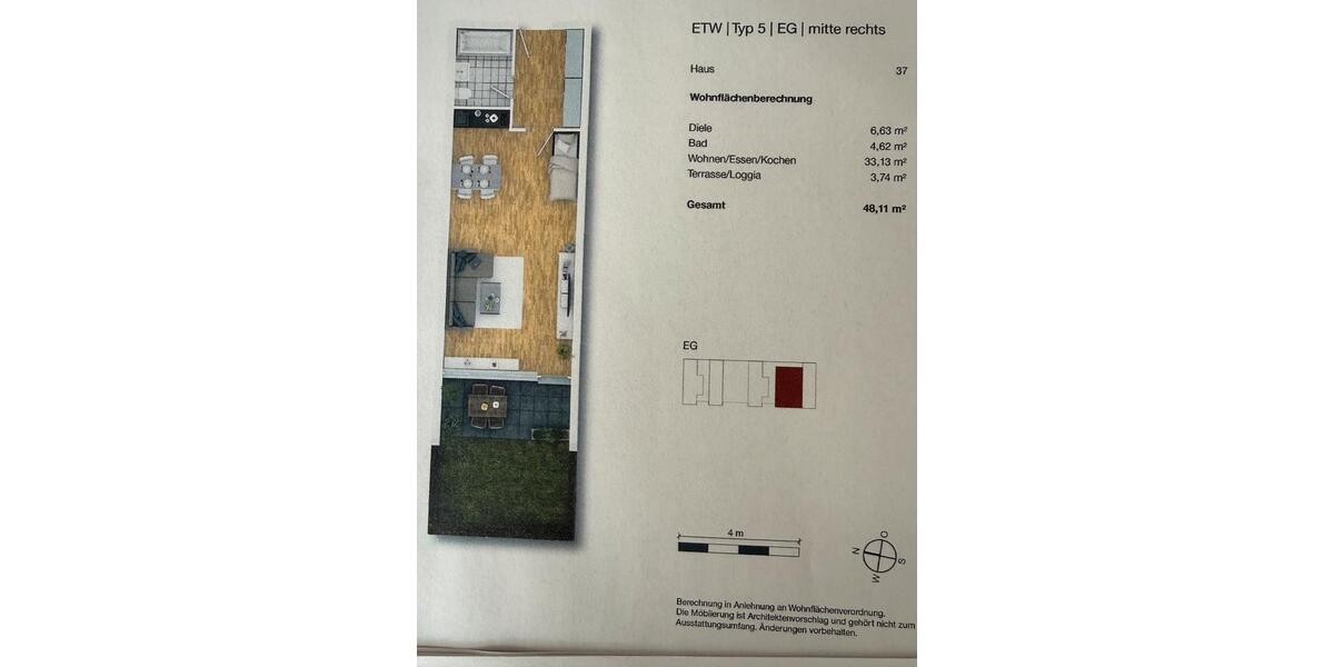 Erdgeschoßwohnung Bonn Dottendorf - 1 Zimmer, 48 m&sup2;, 199.500&euro; | Angebot:27285212