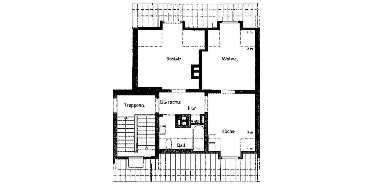 Dachgeschoßwohnung Köln Nippes - 2 Zimmer, 40 m&sup2;, 500&euro; | Angebot:26315040
