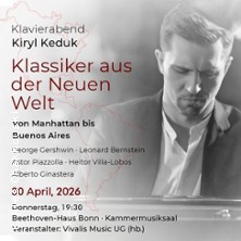 Klassiker aus der neuen Welt - Von Manhattan bis Buenos Aires 30.04.2026 Beethoven Haus