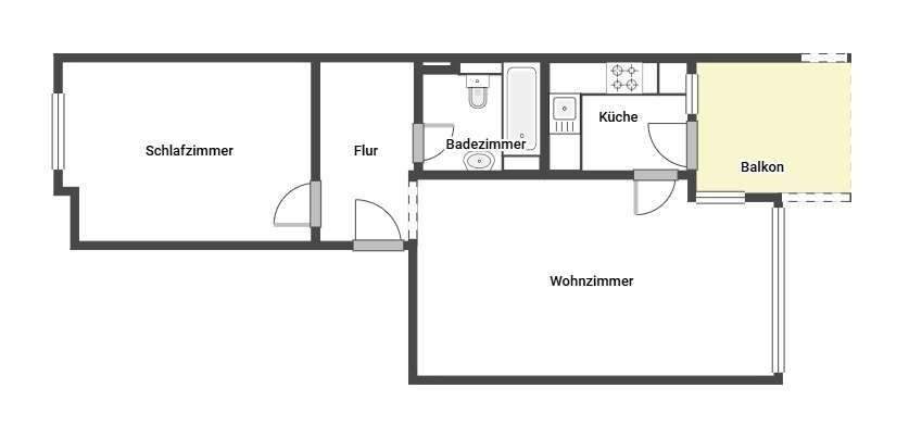 Etagenwohnung Lohmar Donrath - 2 Zimmer, 54 m&sup2;, 179.000&euro; | Angebot:24698991