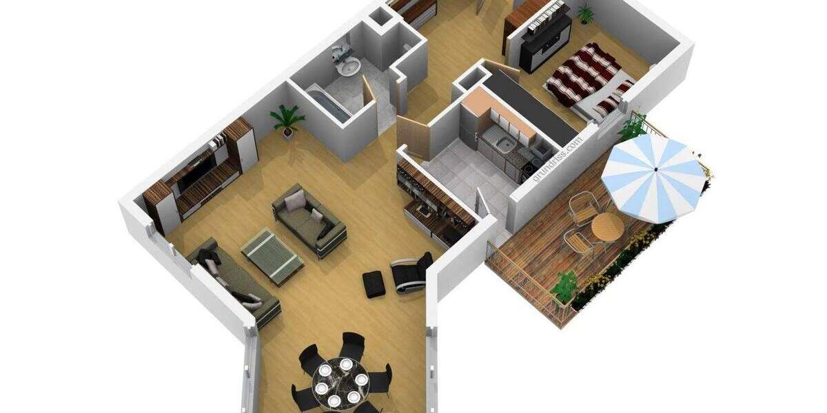 Etagenwohnung Köln Ensen - 2 Zimmer, 76 m&sup2;, 265.000&euro; | Angebot:25771609