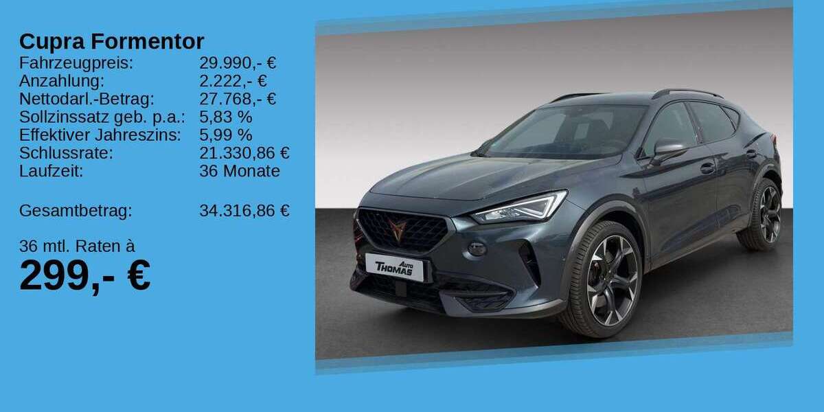 Cupra Formentor 29.520 km 29.990 &euro; Bonn 53227