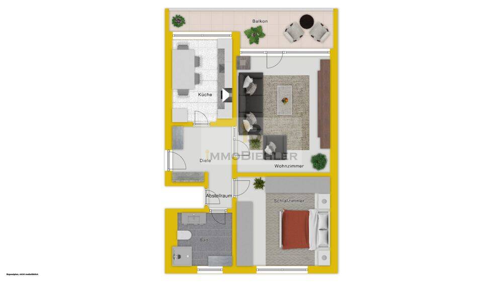 Etagenwohnung Köln Merheim - 2 Zimmer, 63 m&sup2;, 199.000&euro; | Angebot:26833418