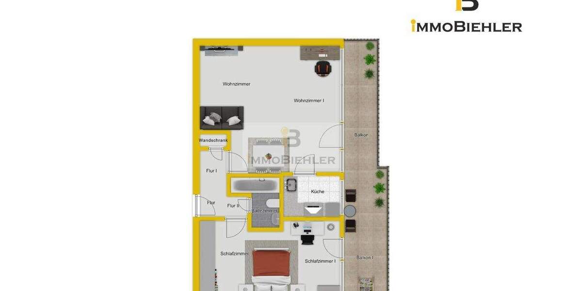 Etagenwohnung Köln Weiden - 2 Zimmer, 66 m&sup2;, 189.000&euro; | Angebot:24775698