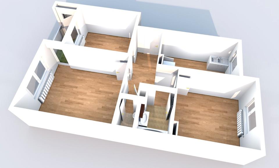 Etagenwohnung Köln Heimersdorf - 3 Zimmer, 77 m&sup2;, 330.000&euro; | Angebot:26400716