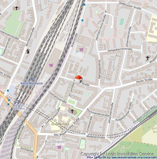 Etagenwohnung Köln / Buchheim Buchheim - 2 Zimmer, 50 m&sup2;, 699&euro; | Angebot:25627015